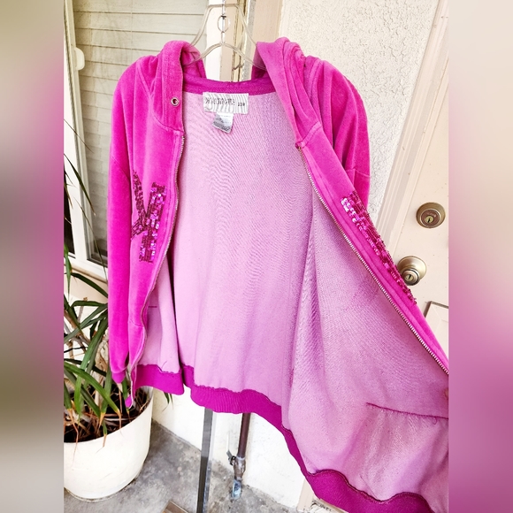 22W women KARDASHIAN Kurves pink hoodie sweatshirt sequins - Picture 12 of 15